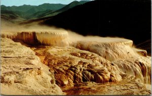 Vtg Minerva Terrace Steam Vapors Mammoth Springs Yellowstone Wyoming WY Postcard