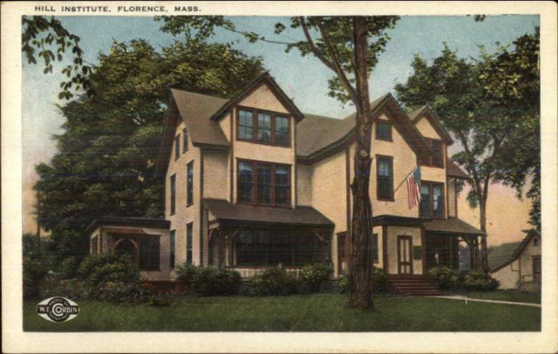 Florence MA Hill Institute c1920 Postcard #2