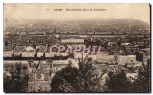 Old Postcard Lyon General view taken of Fourviere