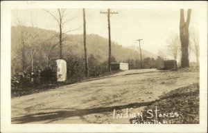 Felchville VT Native Indian Stones Real Photo Postcard