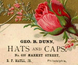 1870's-80's Geo. B Dunn Hats & Caps P168