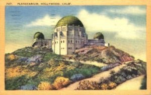 Planetarium - Hollywood, California CA Postcard