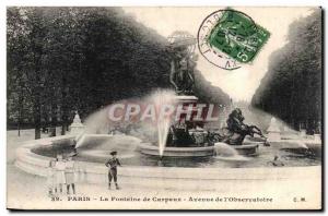 Paris - 6 - Fontaine Carpeaux - Luxembourg Garden - Children Old Postcard