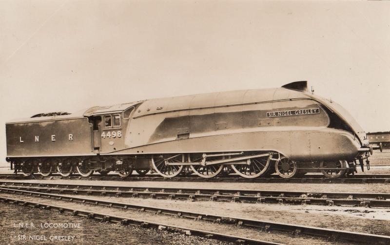 LNER 4498 Locomotive Train Nigel Handley Old Real Photo Postcard