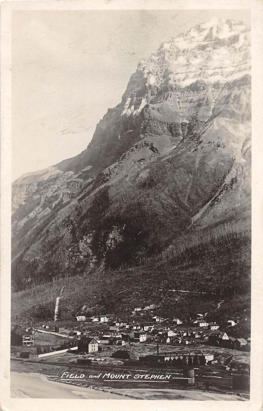 C9/ Field Mount Stephen Canada British Columbia Photo RPPC Postcard Birsdeye