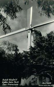 USA California San Francisco Dutch Windmill Golden Gate Park RPPC 05.96