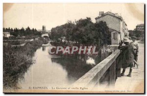 St Raphael- the Garonne and viille Church-Old Postcard
