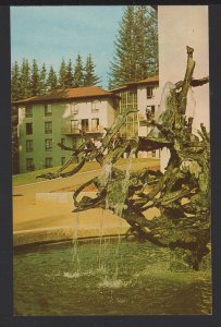 California SANTA CRUZ Metal Sculpture of Fountain Plaza Cowell College ~  Chrome