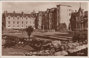 Scotland Postcard - Fisher's Hotel From Gardens, Pitlochry, Perthshire XT850