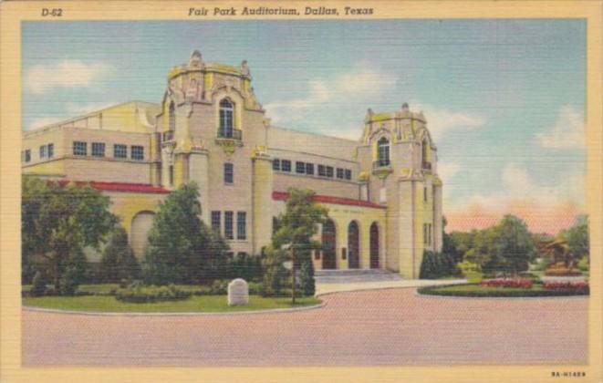 Texas Dallas Fair Park Auditorium Curteich