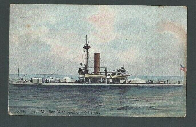 1911 Post Card Double Turret Monitor Miantonomoh Built For Use In Civil War