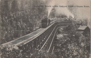 Postcard Railroad Dallarhide Trestle Siskiyou Grade Shasta Route