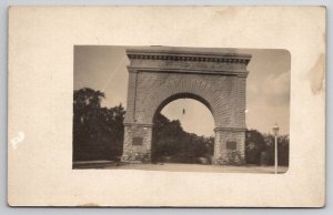 Springfield OH Ohio RPPC Arch Over Snyder Park c1910 Real Photo Postcard U28