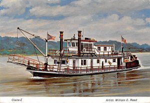 Claire E River Steamship Painting Ferry Boat Ship 