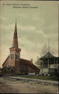 Nanaimo British Columbia BC St. Paul's Church c1910 Vintage Postcard
