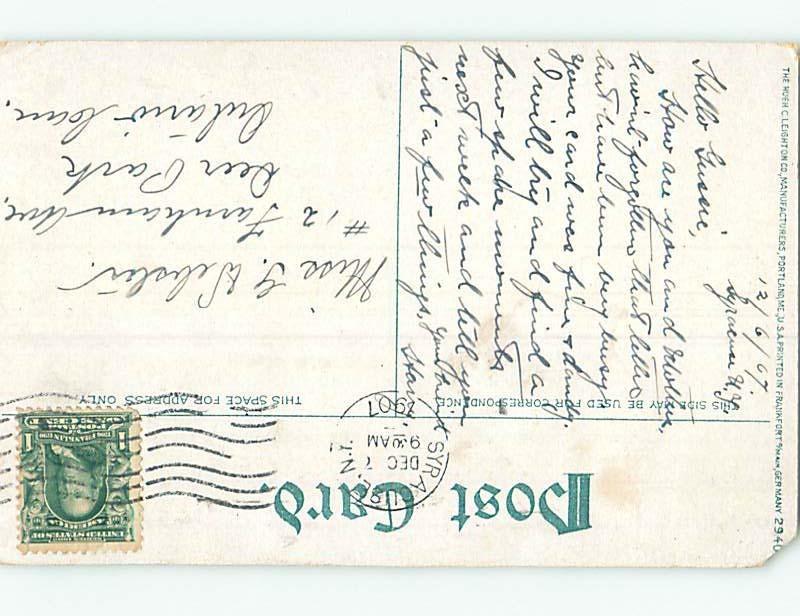 Divided-Back WATER SCENE Springfield Vermont VT hk3167