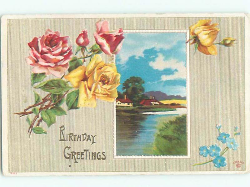 Divided-Back BEAUTIFUL FLOWERS SCENE Great Postcard AA2987