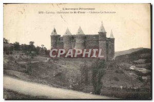 Postcard Old Cantal Auvergne Picturesque surroundings St Flour the castle Sai...