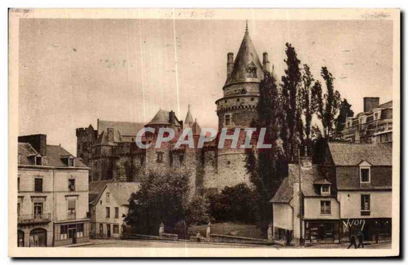 Old Postcard Brittany glass of Chateau entire West Coast View