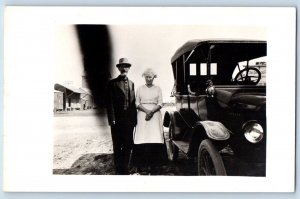 Yuma Colorado CO Postcard RPPC Photo Couple Car Scene c1910's Posted Antique