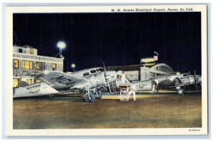 c1930's W. W. Howes Municipal Airport Huron South Dakota SD Vintage Postcard