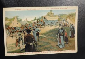 Mint USA Advertising Postcard Du Pont Powder Wagon to Commodore Perry 1813 2