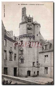 Old Postcard Quimper saw the bishopric court