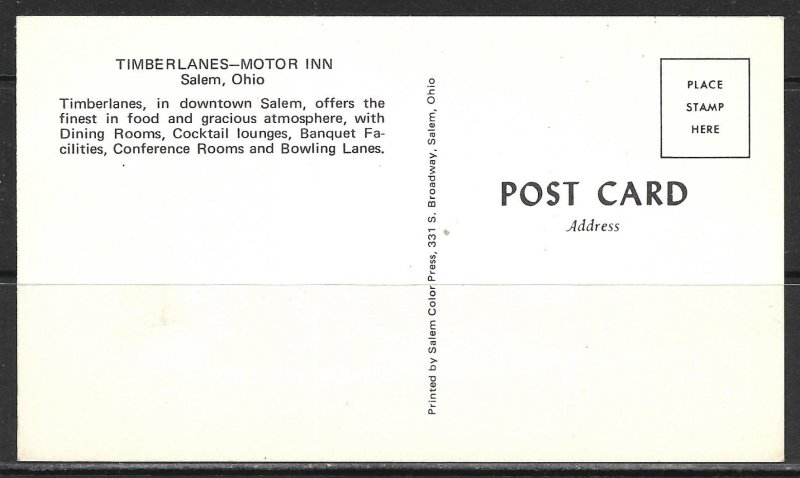 Ohio, Salem - Timberlanes - Motor Inn - [OH-071]