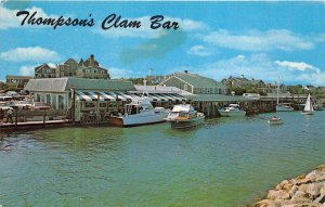 Wychmere Harbor Cape Cod Massachusetts 1972 Postcard Thompson Brothers Clam Bar