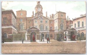 Vintage Horse Guards London Postcard with 1918 Postmark & Penny Stamp
