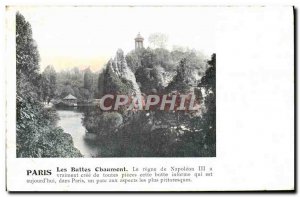 Old Postcard Paris Buttes Chaumont