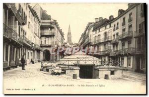 Old Postcard Plombieres Les Bains The Roman Bath and The Church