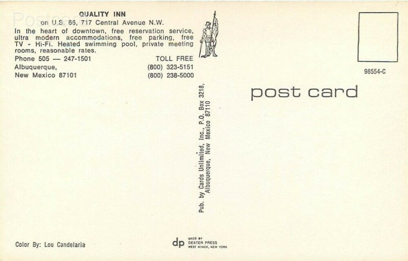 NM, Albuquerque, New Mexico, Quality Inn; *dp No. 98554-C
