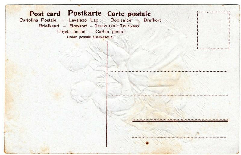 Romantic Couple - Embossed Vintage Postcard - 01.57