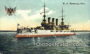 US Battleship Ohio Military Battleship Unused crease right bottom corner, cor...