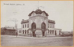 Quincy, ILL., Wabash Railroad Station & Freight Office - 1910