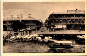 Egypt Port Said View Into The Prince Faruk Street Vintage Postcard  C011