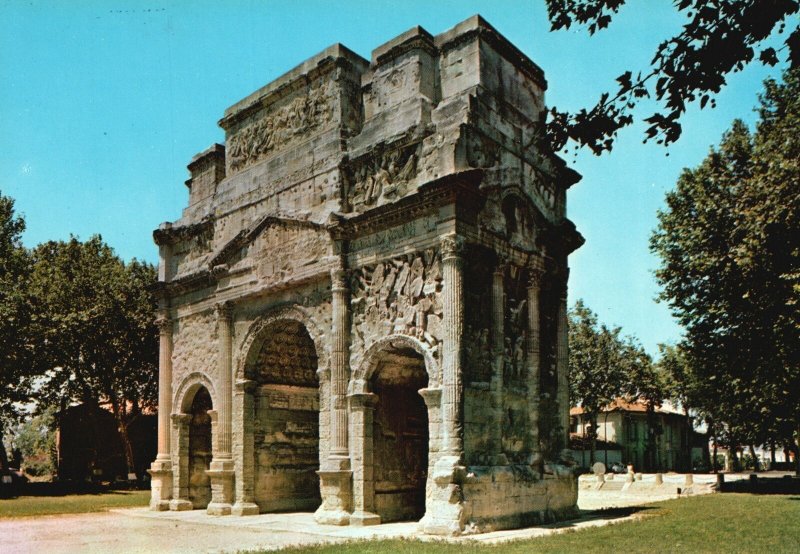 Postcard La Provence Romaine L'Arc De Triomphe Historical Landmark Orange France