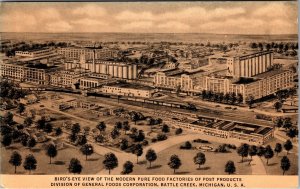 Postcard Post General Mill Food Pure Food Factories Battle Creek Michigan~132282