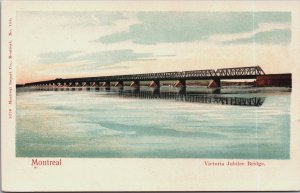Canada Montreal Victoria Jubilee Bridge Vintage Postcard C074