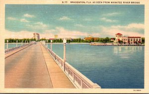 Florida Bradenton As Seen From Manatee River Bridge Curteich