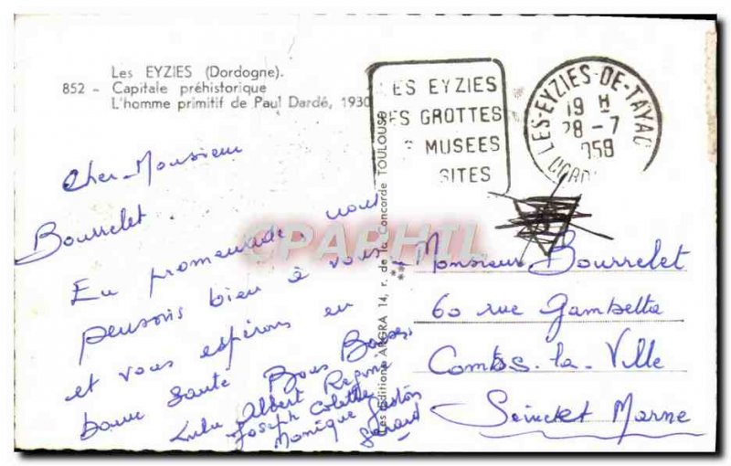 Modern Postcard Les Eyzies L & # primitive 39homme Paul Darts