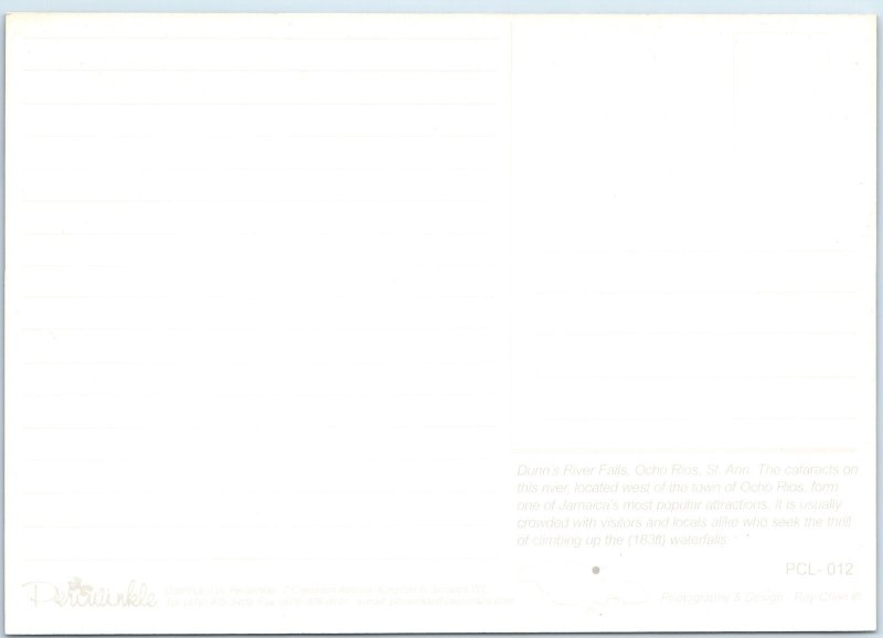 c1970s Ocho Rios, Jamaica Dunn's River Falls Jumbo Postcard Tourist Cascade N3