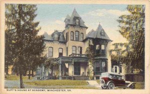 Superintendent House Academy Winchester Virginia 1920c postcard