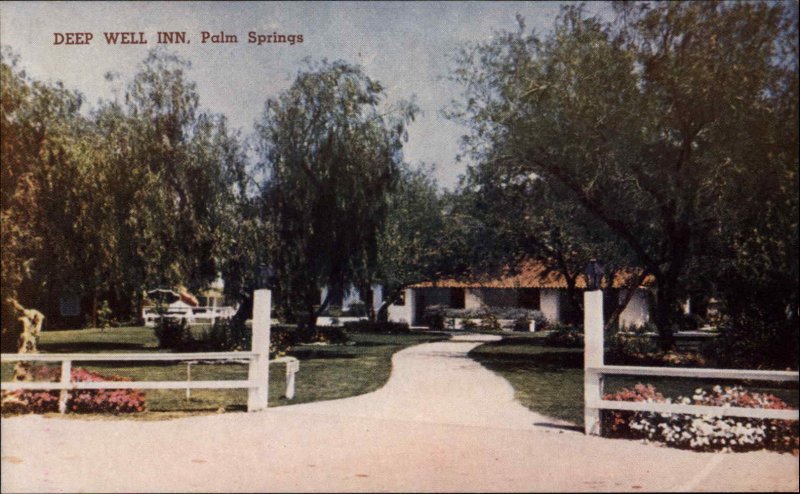 Palm Springs California CA Deep Well Inn Vintage Postcard