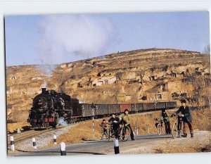 Postcard China Railway Steam Locomotive Tongchuan Coal Mine Railway China