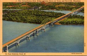 Maryland New Susquehanna Bridge Between Havre De Grace and Perryville 1946 Cu...