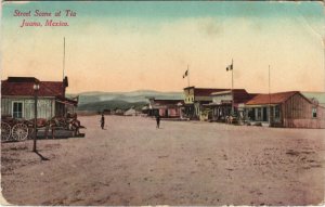 PC MEXICO, STREET SCENE AT TIA JUANA, Vintage Postcard (B40914)