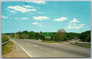 Springfield Ohio 1975 Postcard Old National Trails Sign US 40 National Road