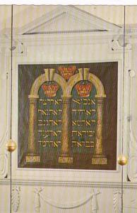 Rhode Island Newport Touro Synagogue Painting Of The Ten Commandments 1978